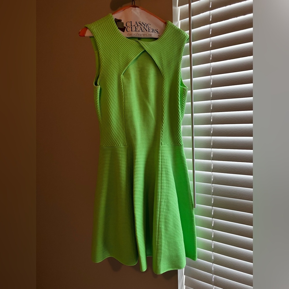 Ted Baker London Lime Green A Line Dress Size 2